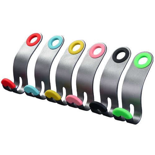 Alloy car hook creative high-quality car strong load-bearing concealable car seat back metal storage hook