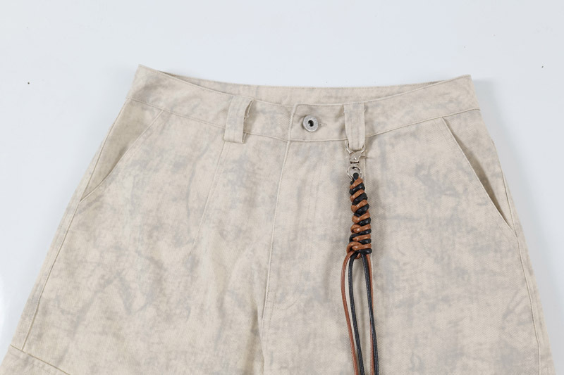 Men's Clothing New Creative Marble Folding Casual Pants for Men and Women Street Fashion Loose Straight Pants_voghion.com