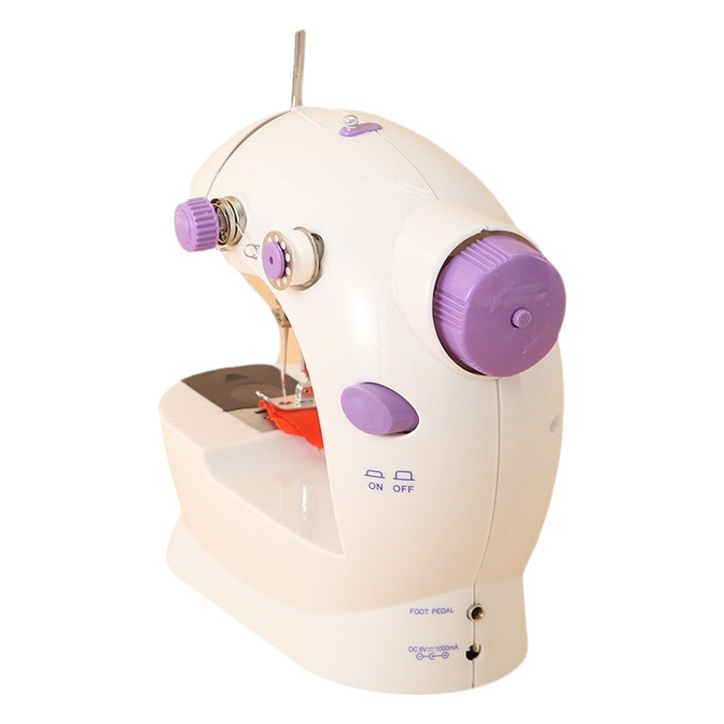 Directo de fábrica del hogar mini máquina de coser automática pequeña máquina de coser eléctrica de escritorio multifuncional fuente de alimentación de calibre europeo y americano