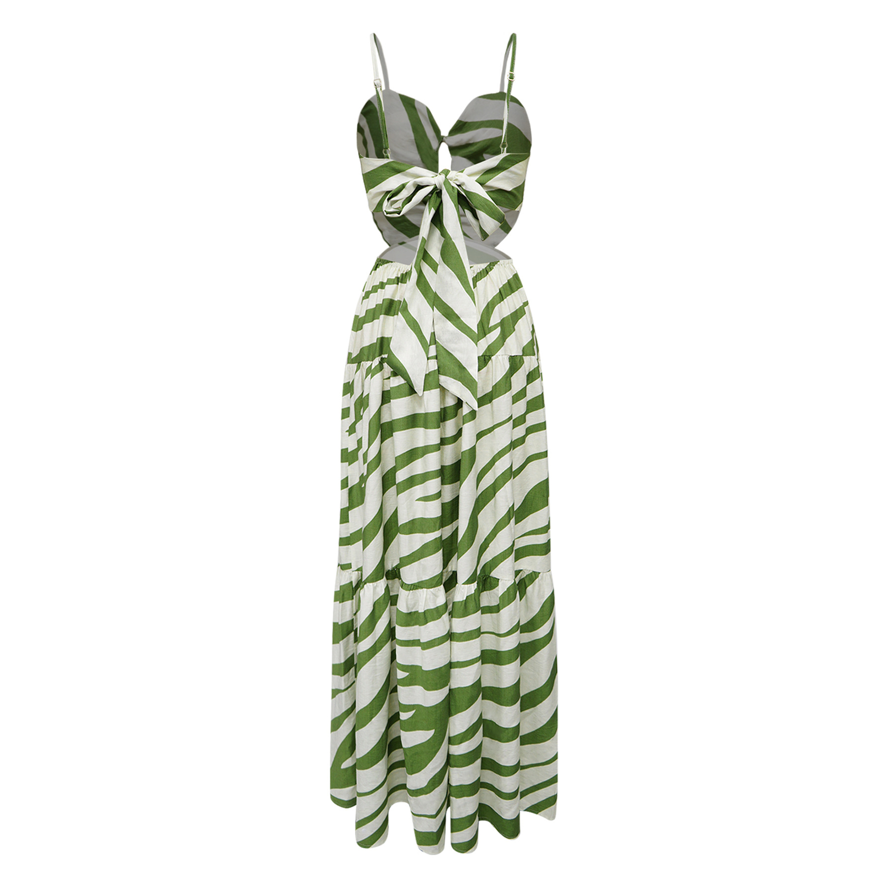 369g Weight Maxi Long Dress Dress Length Type Sleeveless Sleeve Length Strap Dress Dresses Type Sleeveless Sleeve Type Polyester Fabric Type High Waist Waist Line Holiday, Travel Occasion Strap Neckline Slim Fit Type Stripe Pattern Summer Season Women's Gender Vacation, Classic Style Style Wholesale Women's Vacation Classic Style Stripe Holiday Travel Strap Sleeveless Strap Dress 3
