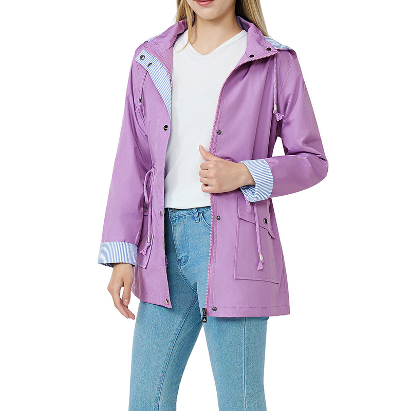 Amazon Wish Xiyin Cross-Border New Women's Windbreaker Lightweight Outdoor Casual Jacket European Size Jacket