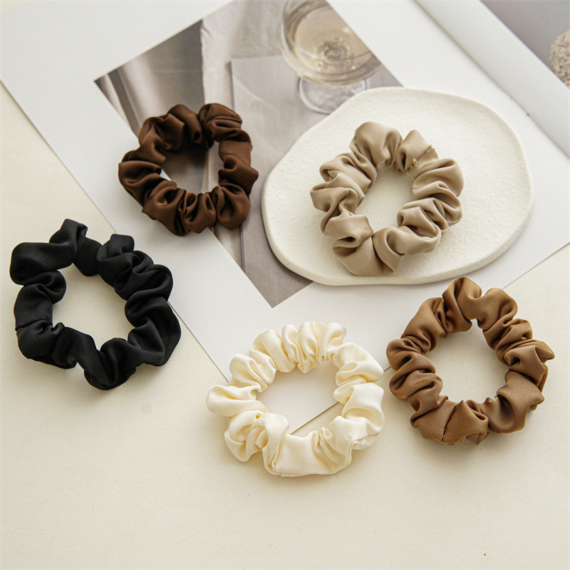 10g Weight Hair Tie Hair Accessories Type 1 Piece Quantity Holiday, Daily Occasion Solid Color Pattern Women's Gender Simple Style Style New High Elastic Simple Solid Color Large Intestine Ring Summer Ponytail Bandeau Head Rope Rubber Band Three State Recommend Hair Ring 5