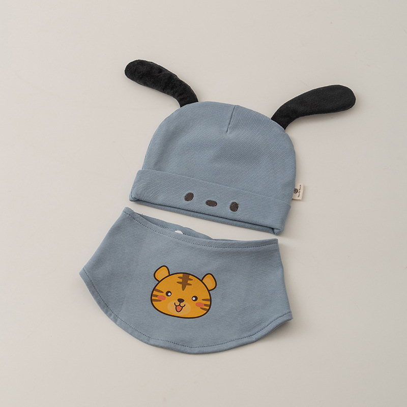 0-3 Meses de primavera y otoño delgado sombrero de bebés, algodón coreano, sombrero de bebés, perros