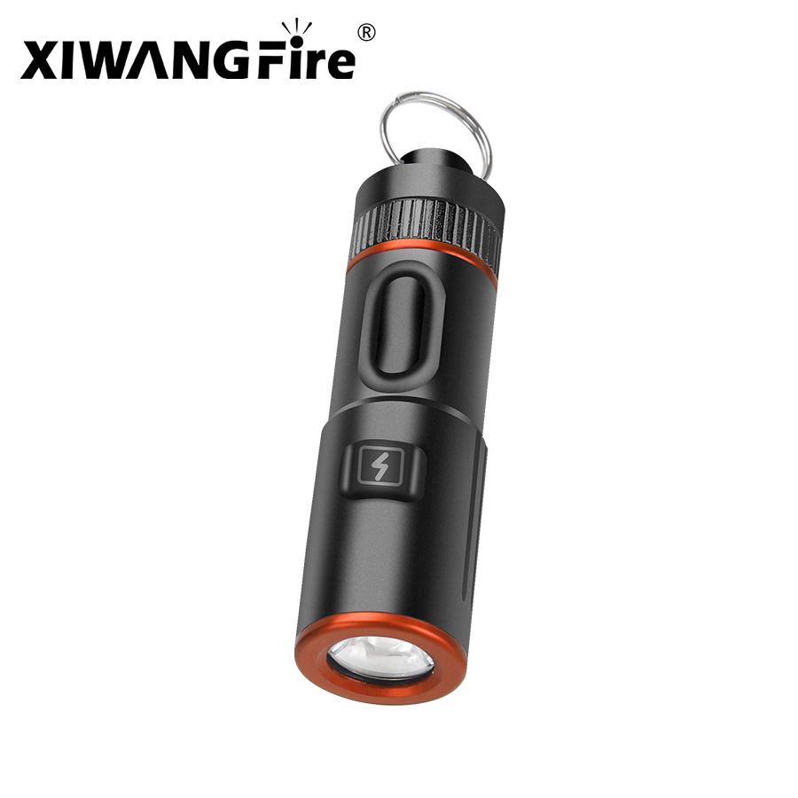 Nuevo transfronterizo LED multifuncional de emisión remota mini antorcha magnética pequeña linterna de collar de aleación de carga rápida tipo C linterna