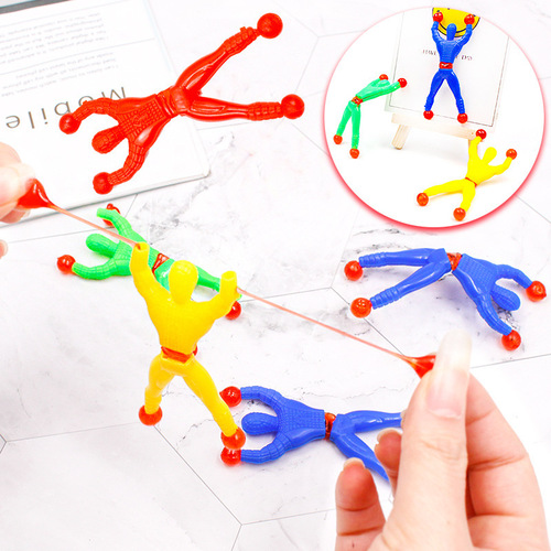 Wall Climbing Sticky Spider Man Wall Climbing Superman Wall Climbing Man 2 Yuan Store Traditional Toy Wall Climbing Spider Manufacturer Wholesale