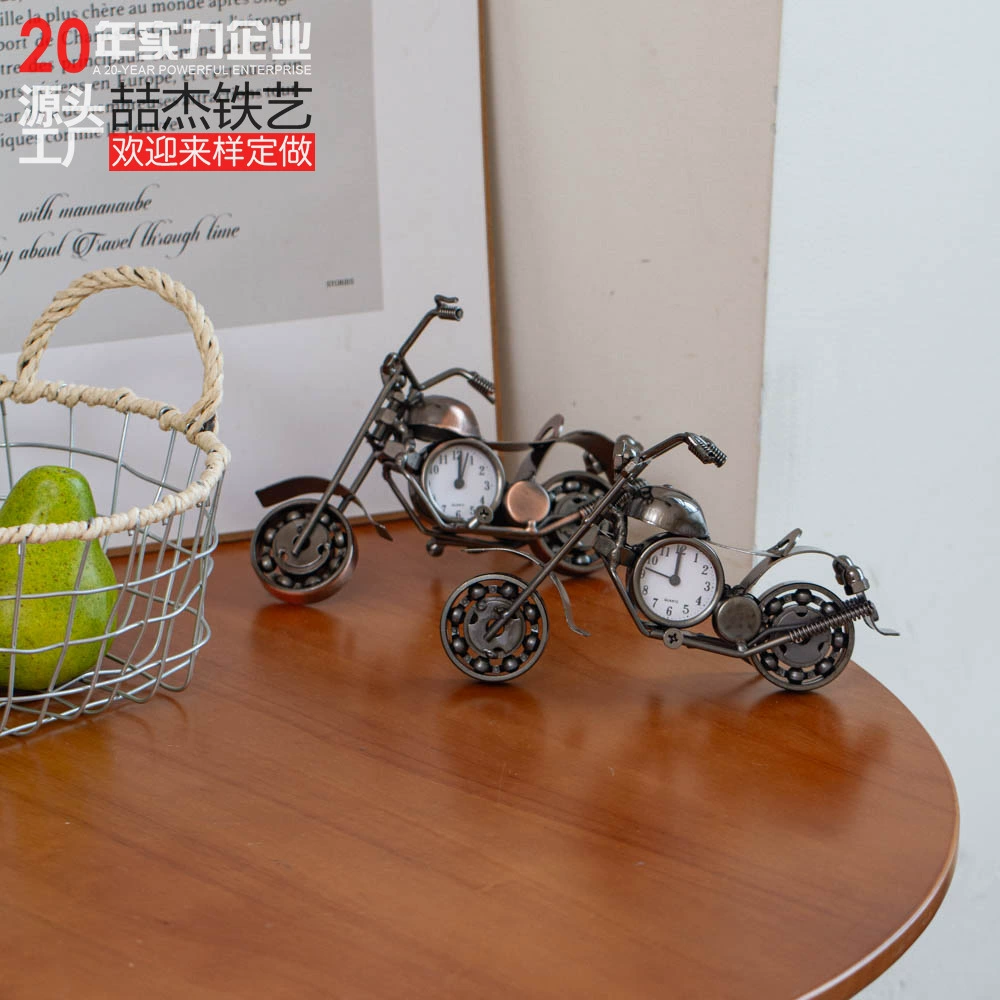 Кованые ремесла Harley часы и мотоцикл модель украшение американский металл ретро гостиная спальня креативная украшение