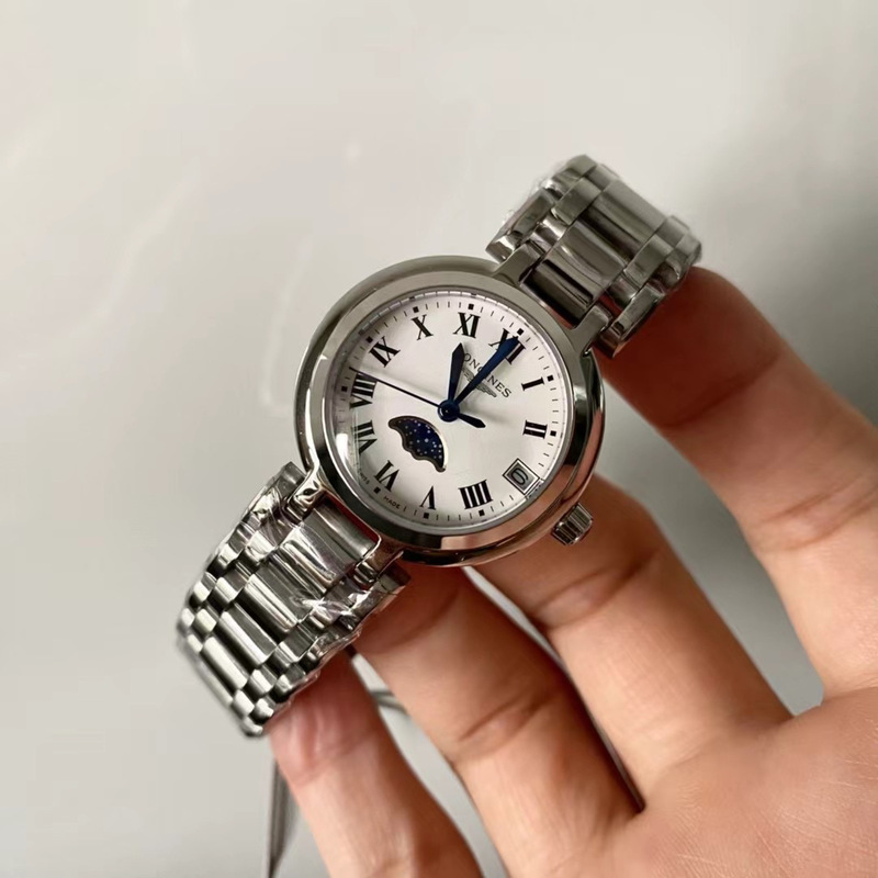 Langjia's Same Jialan Series Classic Ancient Roman Heart and Moon Style European and American Popular Quartz Steel Belt Fashionable Women's Watch