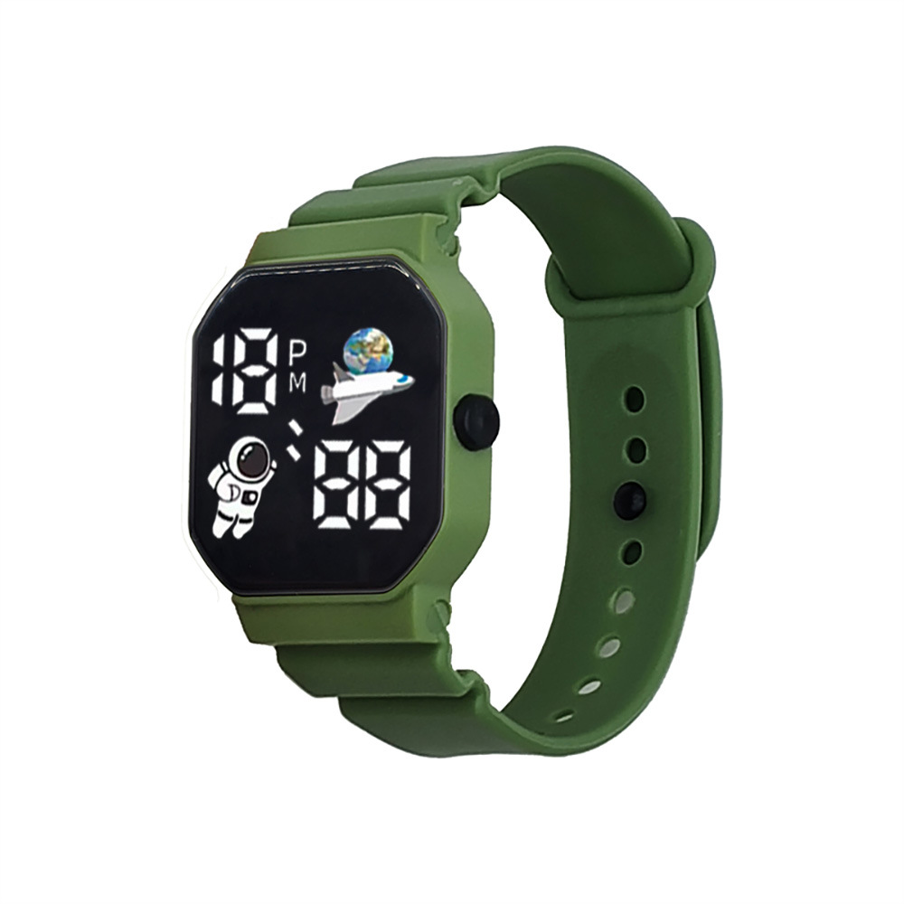 Ventas transfronterizas A2 astronauta tierra reloj LED reloj de pulso reloj electrónico de deportes digitales estudiantes reloj electrónico de botón