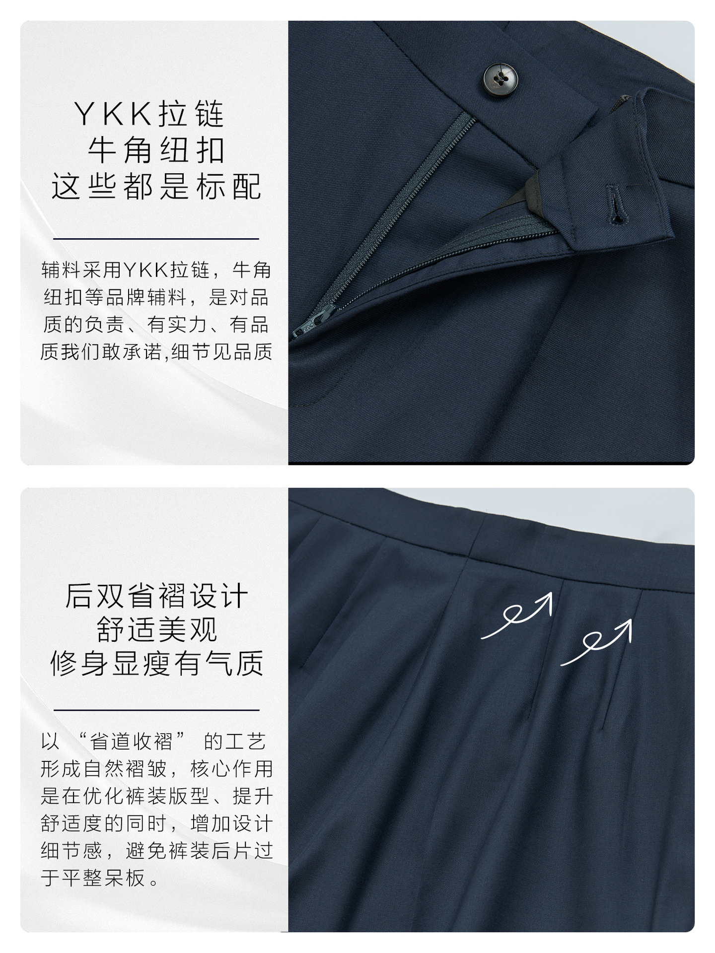 Pantalones casuales de lana de alta sensación pantalones de entrevistas de mujeres pantalones profesionales azul tibetano ropa bancaria personalizada