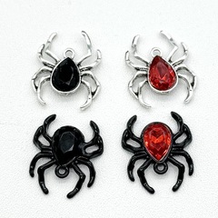 ヨーロッパとアメリカの新しいハロウィン DIY ジュエリー アクセサリー レトロな亜鉛合金ダイヤモンド スパイダー ペンダント ペンダント