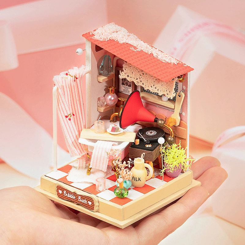 Hut, small toy, wooden constructor, DIY house, anti-stress, Birthday gift