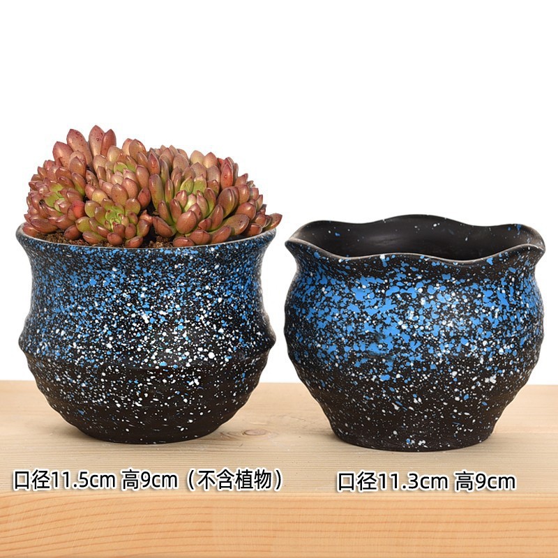 多肉植物の植木鉢卸売セラミック植物粗い陶器レトロ無地焼成紫砂クリエイティブ大小直径シンプルなクロスボーダー|undefined