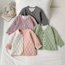 儿童校服神器羊毛蚕丝加厚棉袄宝宝秋冬保暖开衫夹棉内穿打底外套