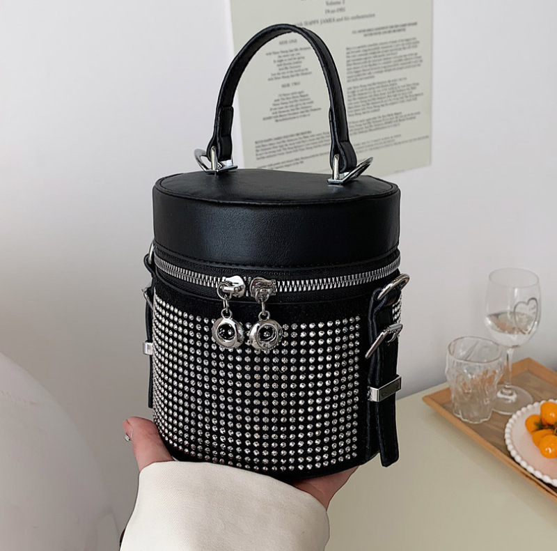 2022 summer new bright diamond small bag women's fashion messenger bag all-match portable bucket bag