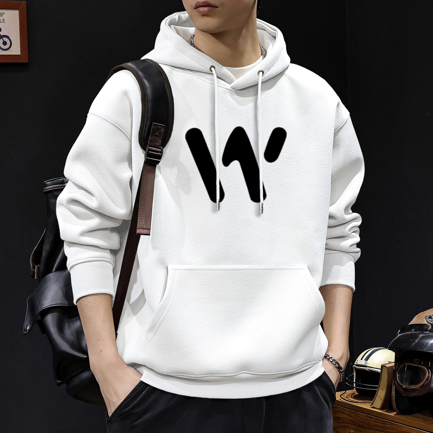 América pesada sudadera encapuchada hombre otoño invierno acolchado marca de moda retro suelta chaqueta superior adolescente
