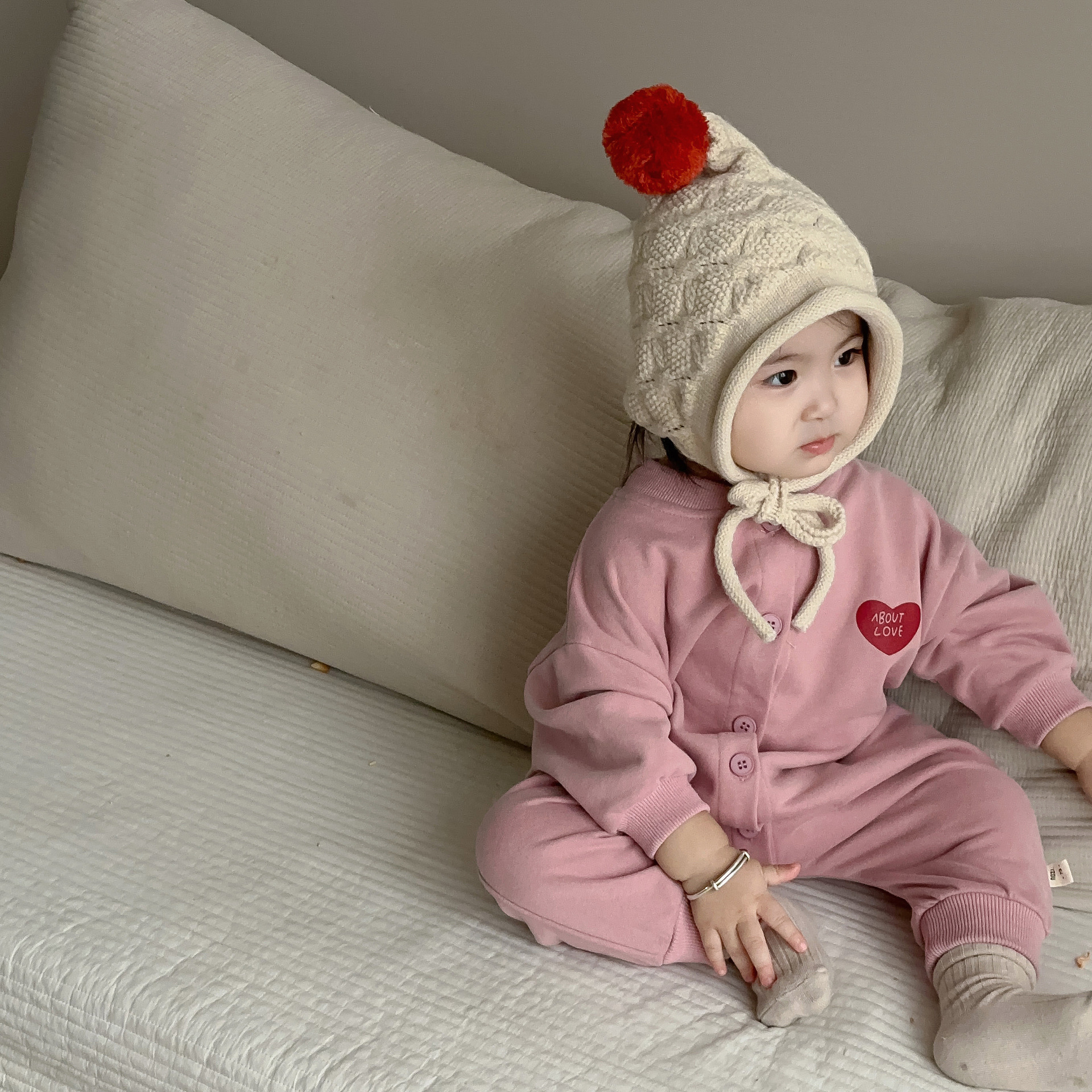 Ropa de salida de principios de otoño para niños, ropa para niños de estilo coreano, monos con botones abiertos para bebés, monos de manga larga para bebés de otoño, ropa para gatear