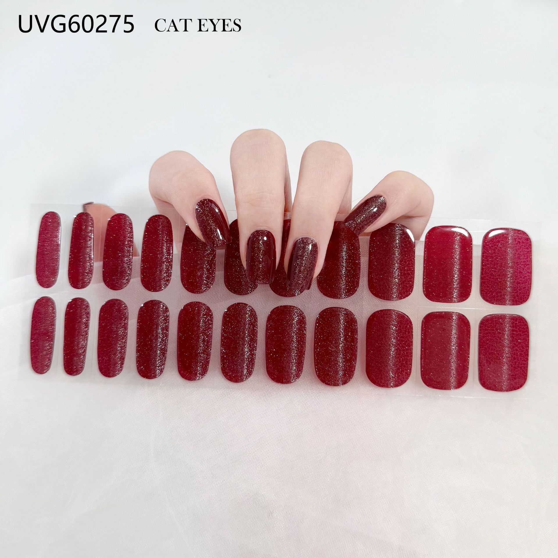 Pegatinas de uñas de gel UV estilo Ins, semicuradas, con estampado en caliente, parches de uñas para fototerapia, película de aceite, materiales de arte de uñas estilo Ins.