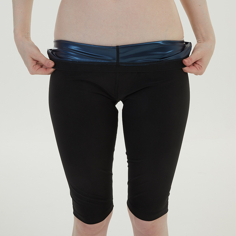 Amazon Cross-border Body Shaping Bodysuit Abdominal Fitness Sweating Leg Shaping Pants Running Sports Shaping Top Yoga Set