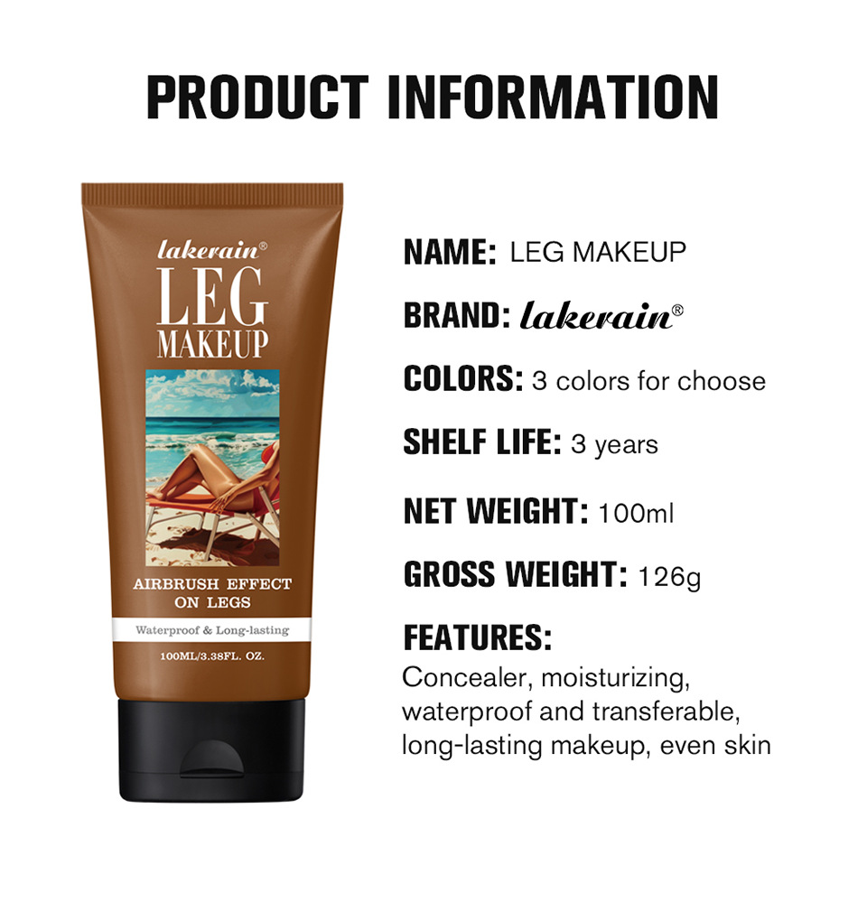 lakerain LEG MAKEUP 100ml Dark Brown skin tone Leg Makeup Leg Makeup undefined