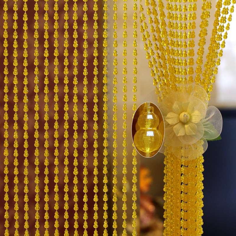 Bead Curtain Door Curtain Gourd Bead Curtain Hanging Chain Shengrun Plastic Imitation Crystal Door Curtain Encrypted Anti-Fly Partition Entrance Curtain