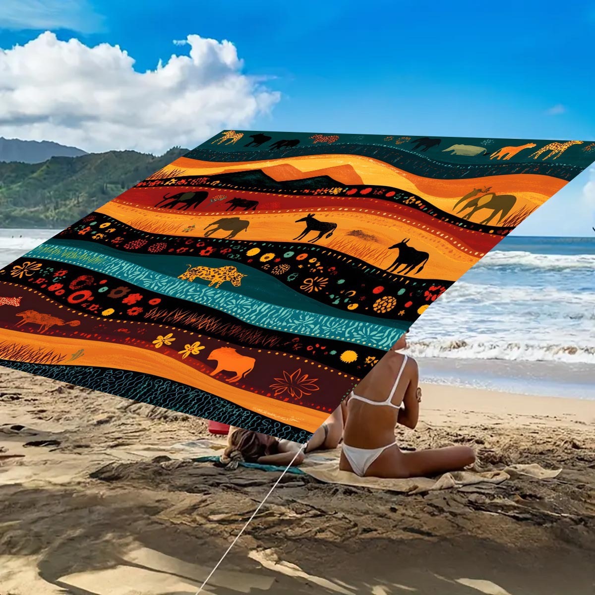 Cross-border camping sunshade tent - camping tarpaulin picnic ground cover. Portable outdoor camping tent