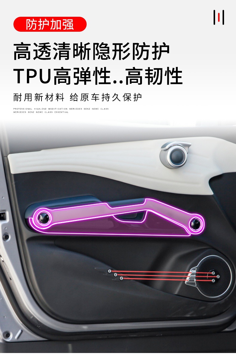 22-25 Byd Yuan Plus Car Interior Gear Shift Central Control Screen Instrument Panel Transparent Tpu Protective Film