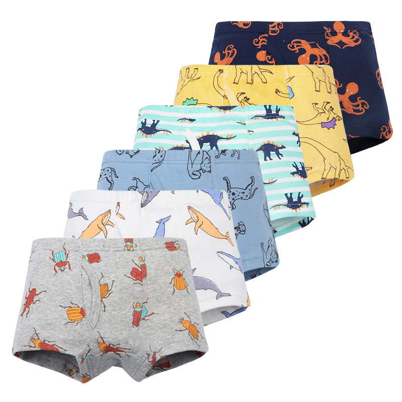Boys' boxer briefs, ribbed, pure cotton, children's underwear, four-corner design, boys' shorts, baby and toddler sizes, wholesale from the factory Boys' boxer briefs, ribbed, pure cotton, children's underwear, four-corner design, boys' shorts, baby and toddler sizes, wholesale from the factory