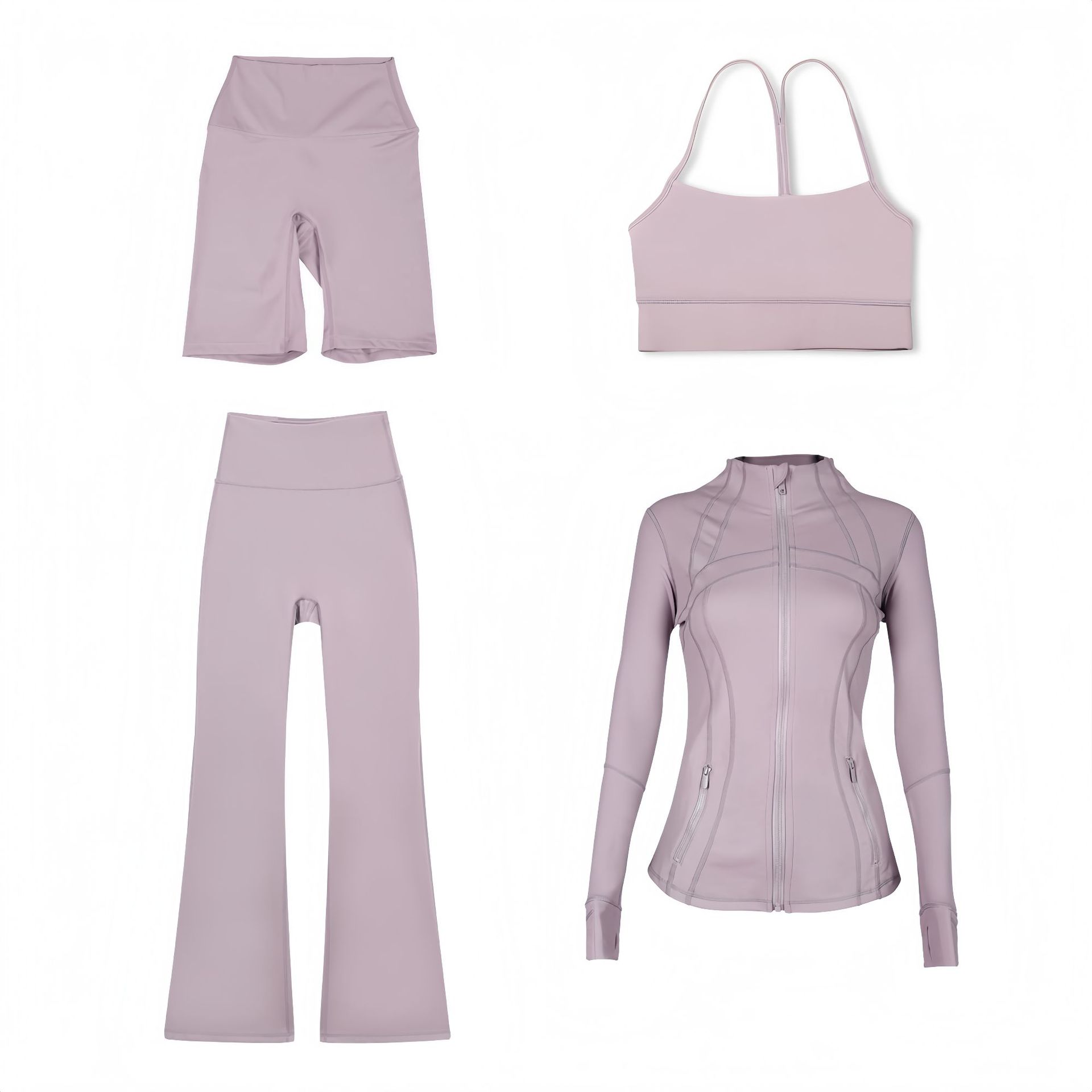 Dames sportjas en flare broek active set vierdelig_voghion.com