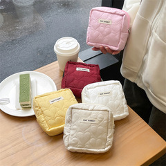 MAYRABBIT跨境高顏值愛心口紅包零錢包便攜衛生巾包女零錢收納包