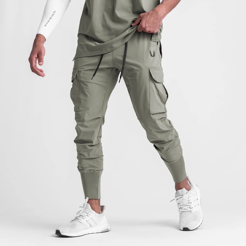 Cross-border new casual fitness sports pants men's fashion brand overalls men's running workout long ankle-tied training trousers Cross-border new casual fitness sports pants men's fashion brand overalls men's running workout long ankle-tied training trousers
