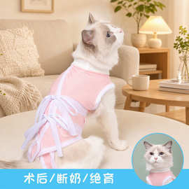 猫咪手术服宠物绝育衣服母猫断奶防舔防掉毛术后衣服宠物术后用品