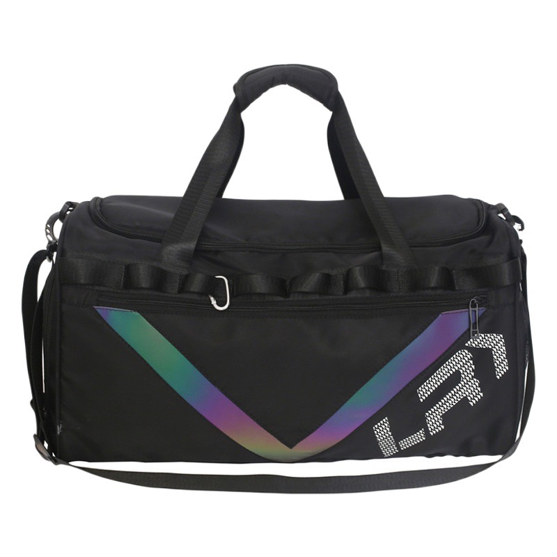 Korean style reflective strip travel bag trendy brand new large capacity short distance duffel bag trendy fashion sports gym bag