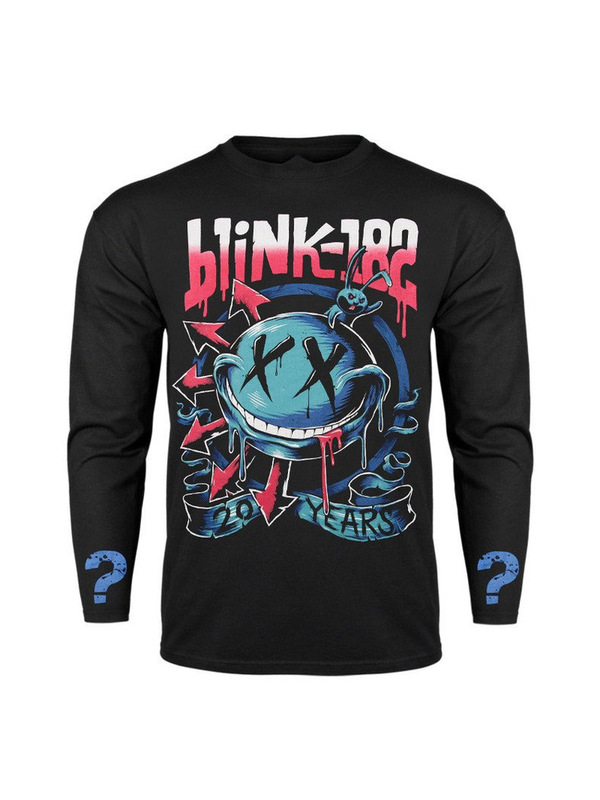 2025 Autumn and Winter Blink-182 European and American Retro Digital Printing Loose Cotton Round Neck Long-Sleeved T-Shirt Autumn