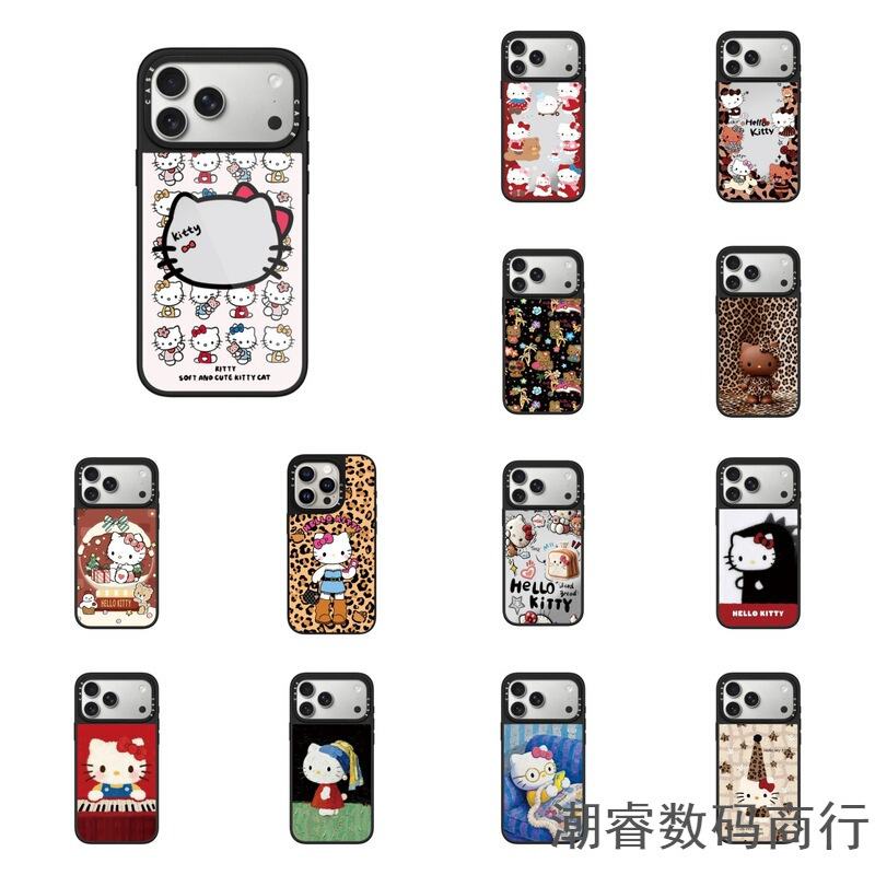 Trendy Brand Collaboration Graffiti Kt Cat Phone Case for iPhone 17 Pro Max, Apple 16 Pro Shockproof, 15 Women's Model Trendy Brand Collaboration Graffiti Kt Cat Phone Case for iPhone 17 Pro Max, Apple 16 Pro Shockproof, 15 Women's Model