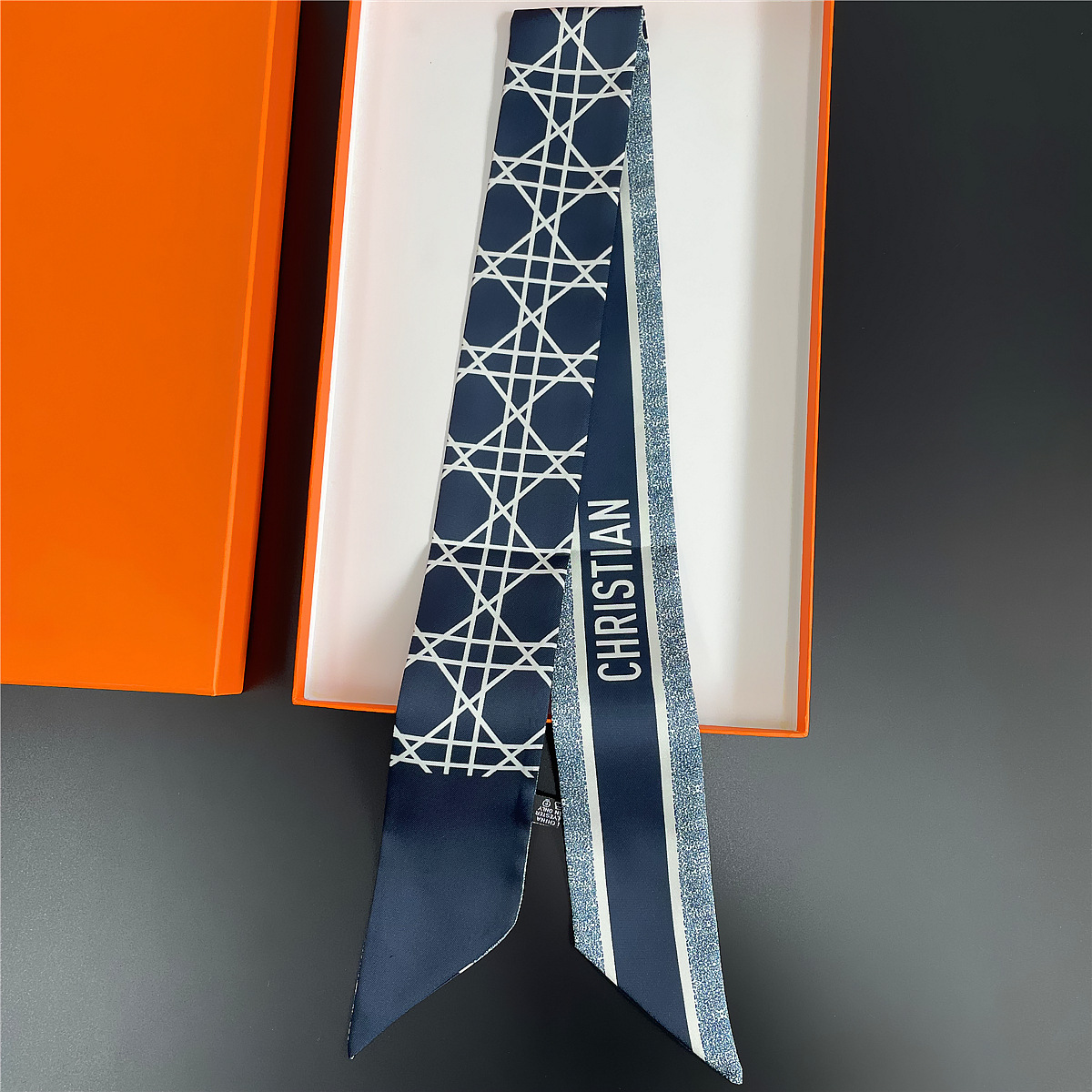 2025 nuevo estilo D bolsa atada bufanda de seda Dai Fei bolsa envuelta asa seda twilly tira larga y estrecha correa correa para el cuello cinta