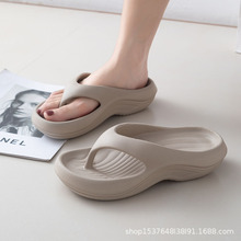 厚底人字拖跨境踩屎感女夏季外穿EVA超软底沙滩希音代发夹脚凉拖