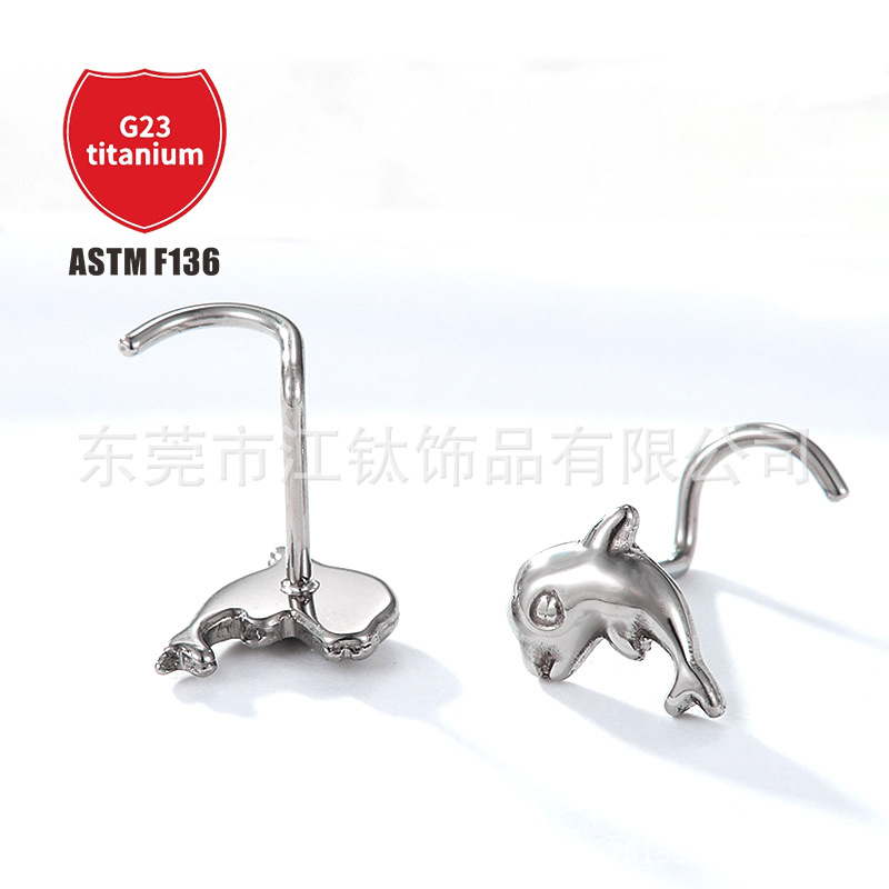 Pointed titanium steel lip stud product view