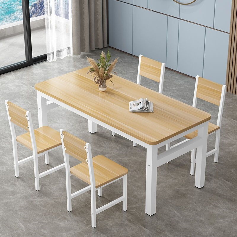 Hotel Rectangular Fast Food Dining Table and Chair Set, Modern Minimalist Dining Table for Home Use, Suitable for Small Apartments and Noodle Restaurants Hotel Rectangular Fast Food Dining Table and Chair Set, Modern Minimalist Dining Table for Home Use, Suitable for Small Apartments and Noodle Restaurants