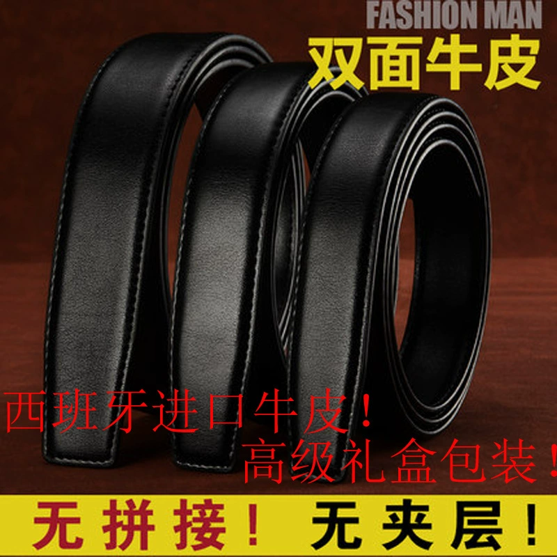 Мужской одинарный ремень без головы из натуральной кожи первого слоя без ремня, пробойник без пряжки, цельная поставка от производителя