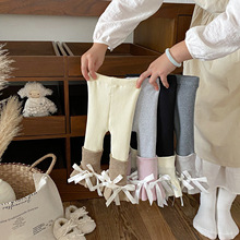 点兮2025秋冬新款婴幼儿加绒加厚毛线裤女宝宝洋气百搭堆堆打底裤