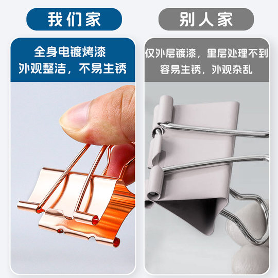 Gold and Silver Long Tail Clip, Labor-saving Swallowtail Clip, Folder, Metal Book Holder, Classification, Organization and Storage, Phoenix Tail Clip