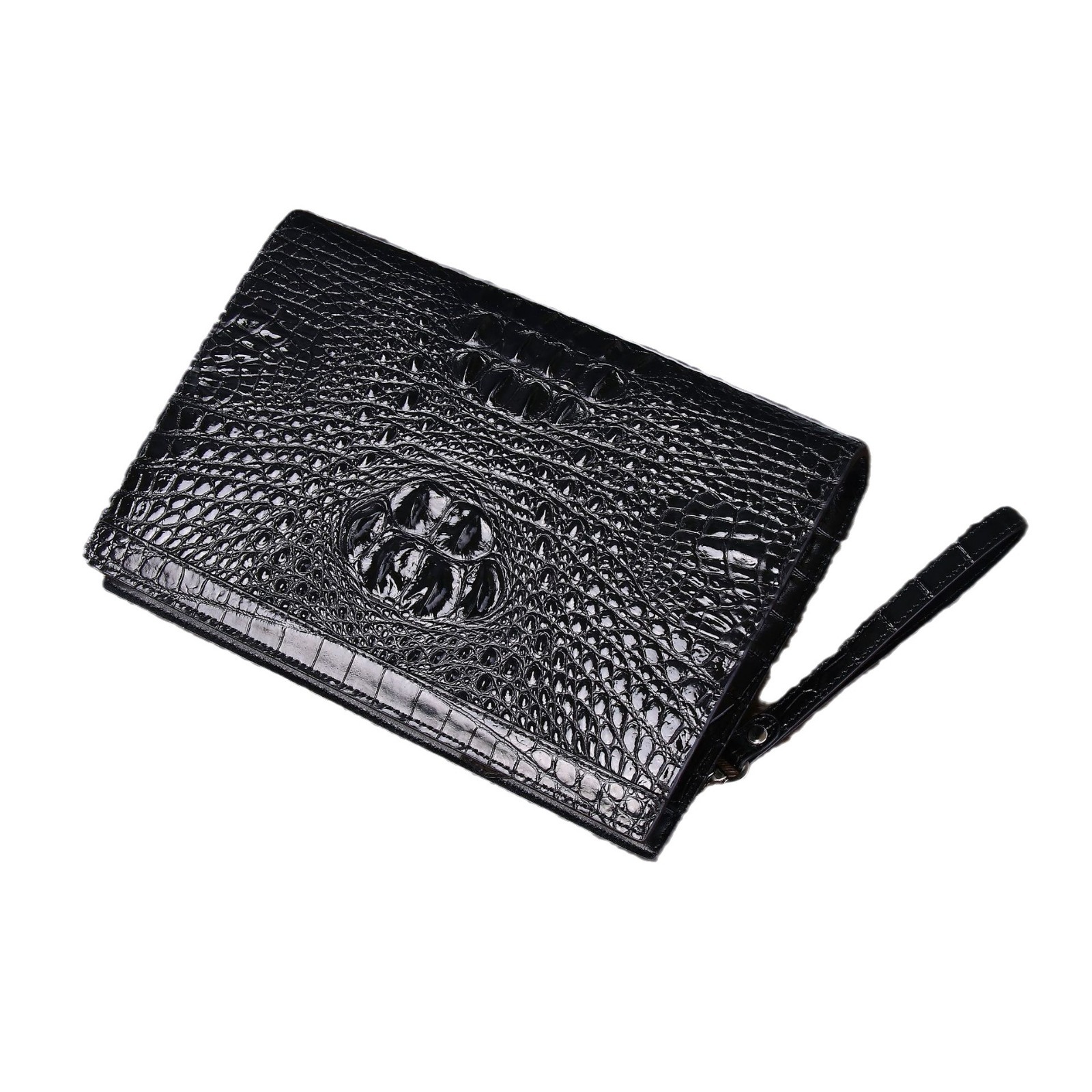 Túi clutch nam da PU vân cá sấu phong bì thời trang