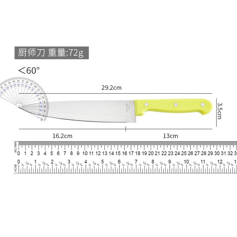 Nuevo conjunto de tarjetas de succión de cocina de acero inoxidable de seis piezas cuchillo de cocina multifuncional cuchillo de frutas conjunto de cuchillos