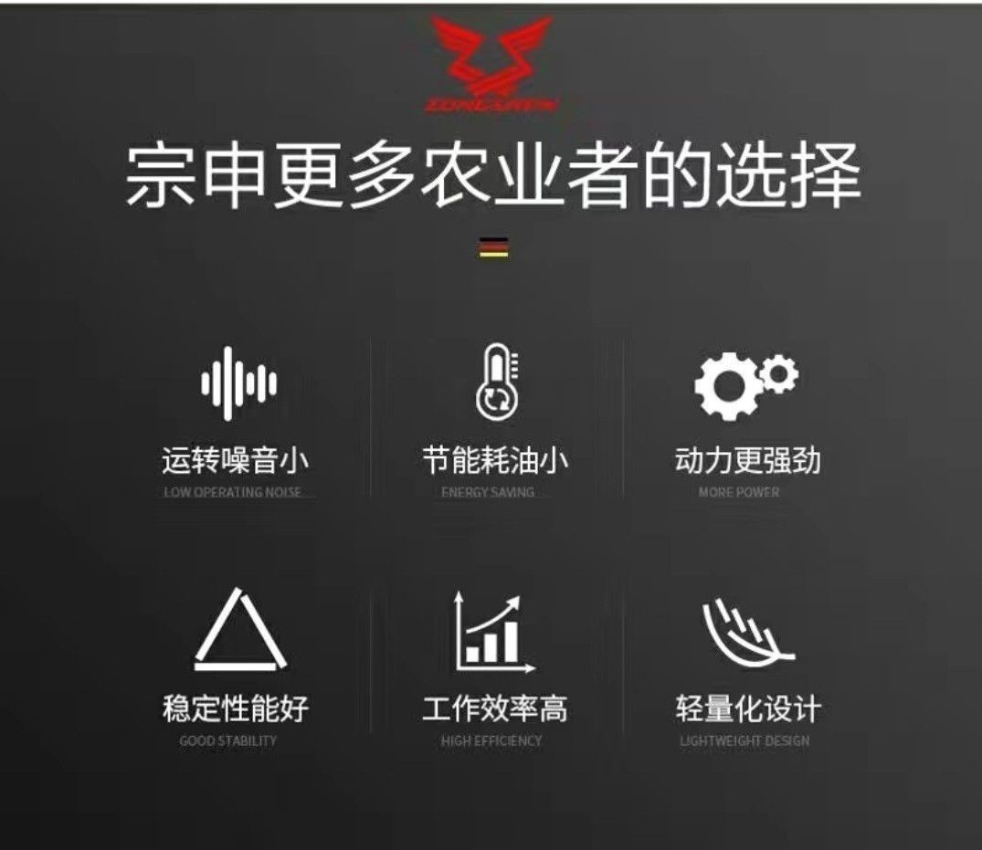 Zongshen Gasoline Engine Single-Cylinder Small Internal Combustion Engine 170/190 Four-Stroke Engine Electric Start Outboard Motor Kart