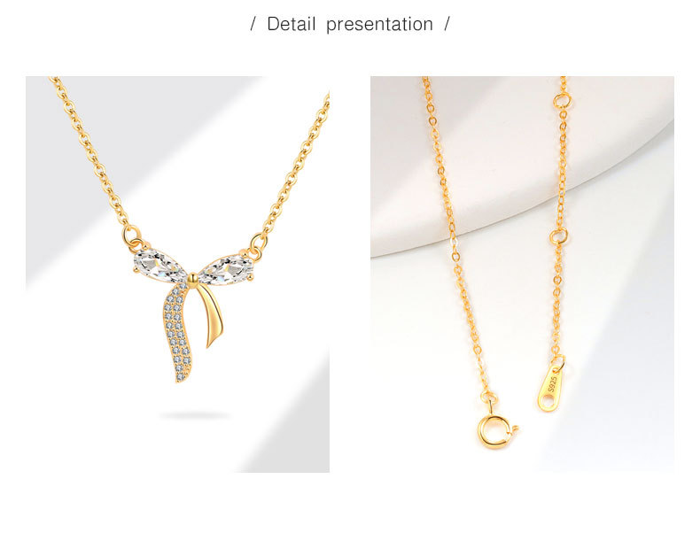 Necklace Classification 925 Sterling Silver Zircon Cable Chain Inlay Geometric Necklace