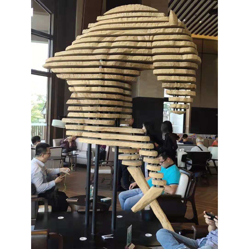 抽象马头雕塑艺术品酒店售楼处大堂厅商业软装饰创意落地装饰摆件