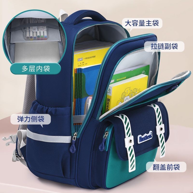 Nuevas mochilas para estudiantes de primaria para hombres 1 - 3 - 6 grados mochilas infantiles ligeras de gran capacidad para niñas mochilas de hombro