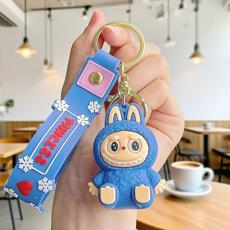 クリエイティブホットスタイルラブブキーホルダー漫画リトルシープペンダントおもちゃベビーグラバーかわいいキーチェーンリング卸売|undefined