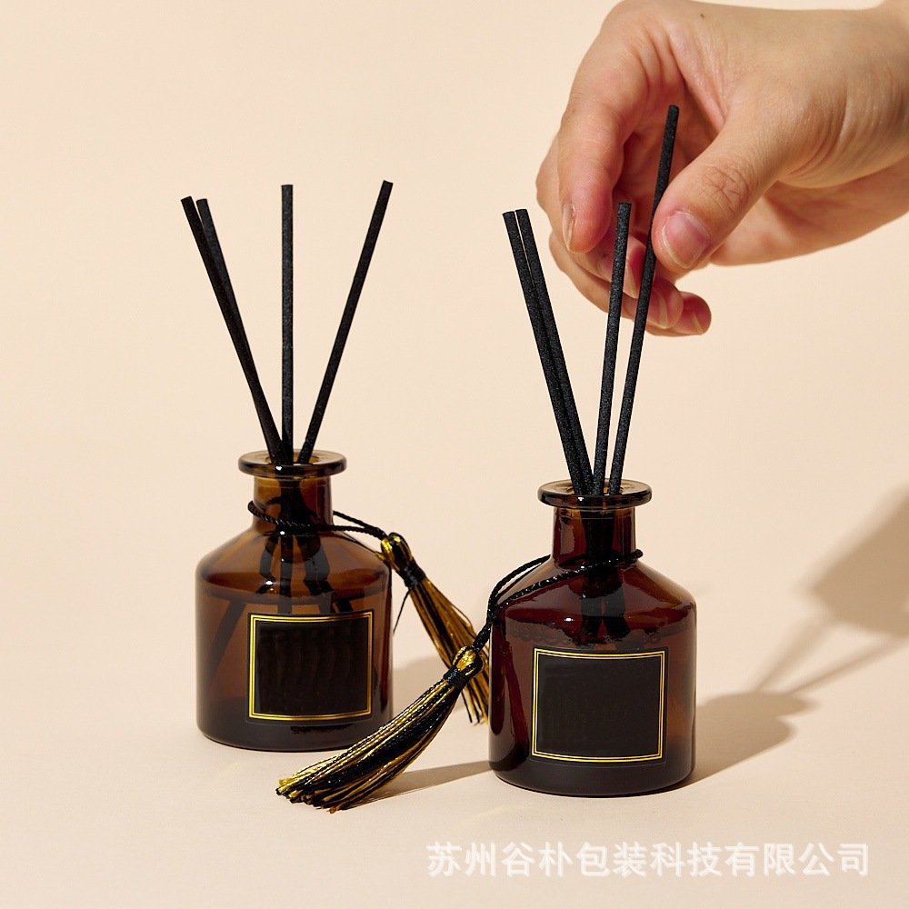 Wholesale Fireless Aromatherapy Bottle Classic Brown Bayonet Tassel Aromatherapy Essential Oil Bottle Big Belly Fireless Aromatherapy Empty Bottle
