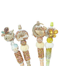 跨境代发bling shining 重工Beadable Pens成品串珠笔杆TK热卖